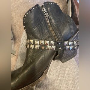 Corral black studded ankle boots